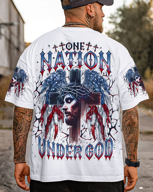 One Nation Under God Wings Men's All Over Print Shirt - Tlno2304252