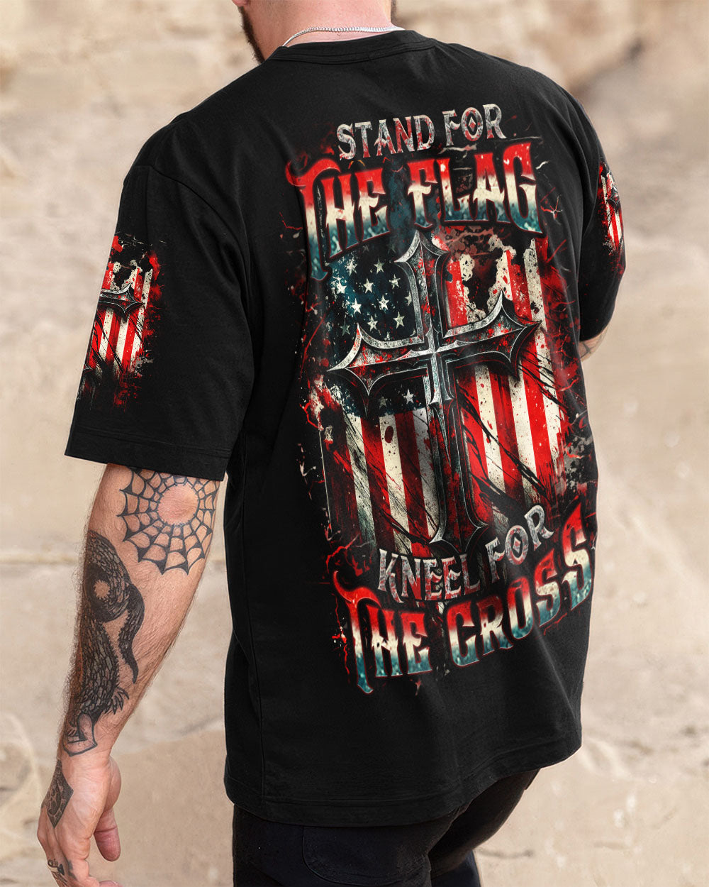 Stand For The Flag Kneel For The Cross Men's All Over Print Shirt - Yhhn1906254