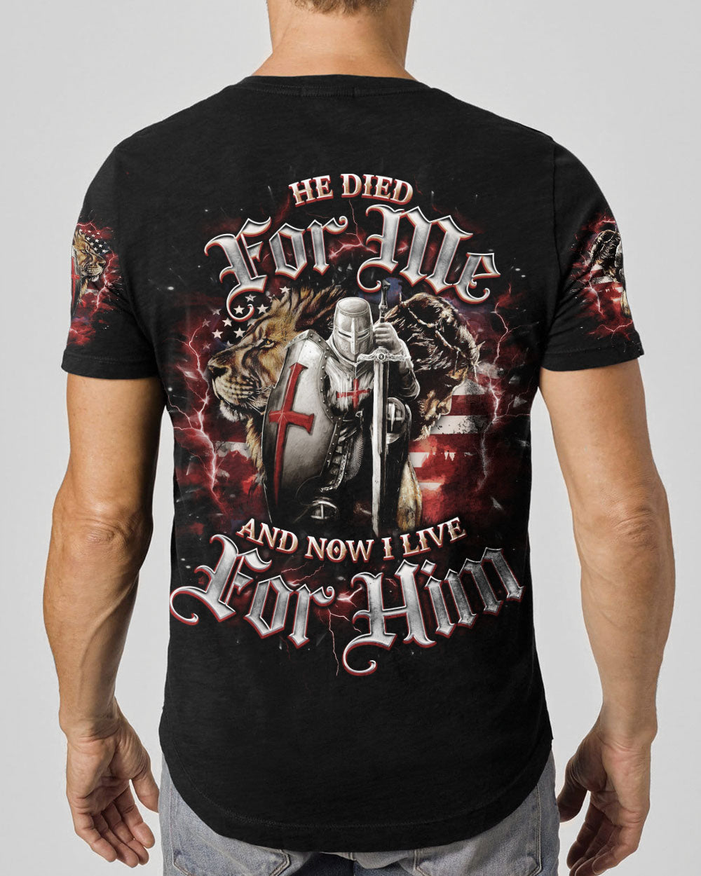 He Died For Me Lion Warrior Men's All Over Print Shirt - Tlno1203251
