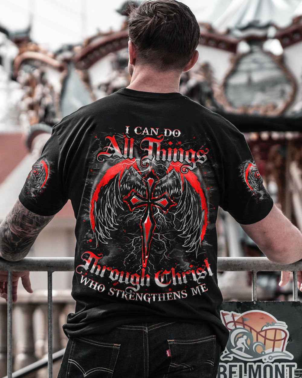 I Can Do All Things Cross Wings Men's All Over Print Shirt   - Tlno1803253
