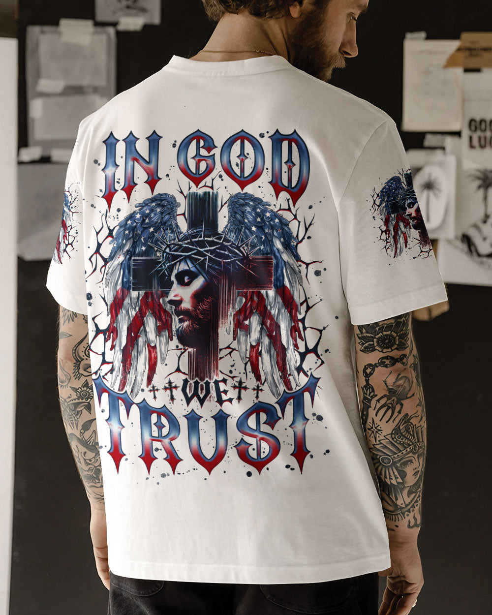 In God We Trust Men's All Over Print Shirt  - Tlno2305252