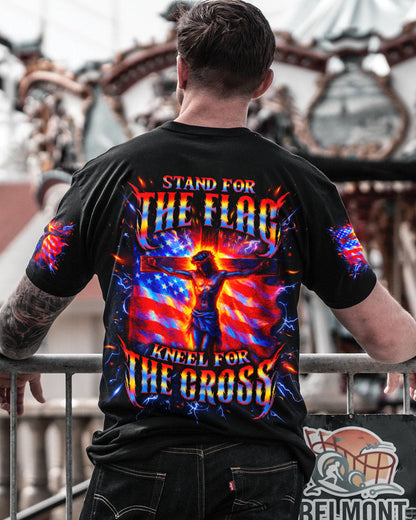 Stand For The Flag Kneel For The Cross Men's All Over Print Shirt - Tlno2705252
