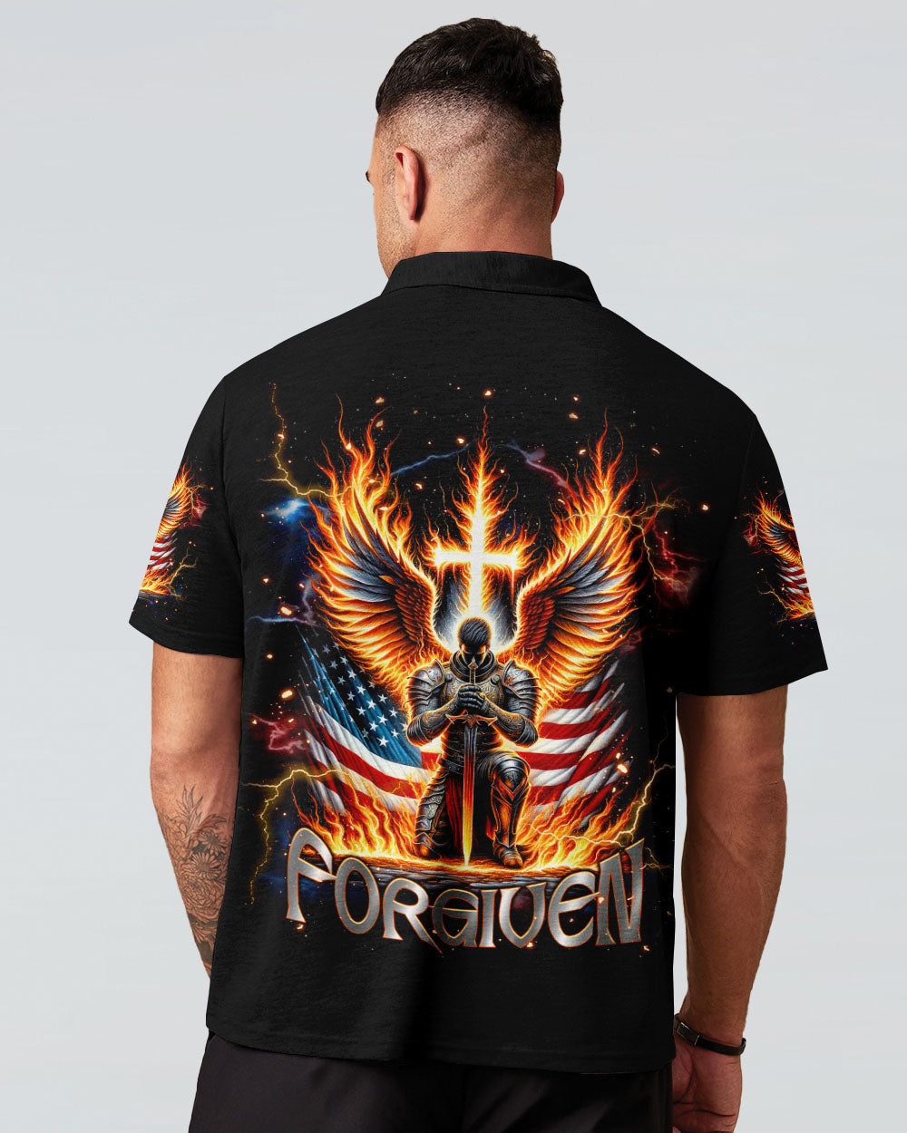 Forgiven Warrior Wings Men's All Over Print Shirt  - Tlnt0703254