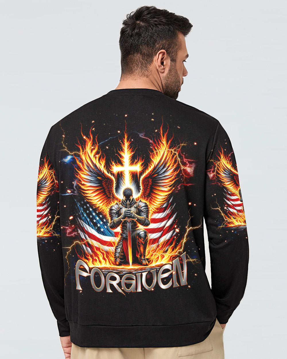 Forgiven Warrior Wings Men's All Over Print Shirt  - Tlnt0703254