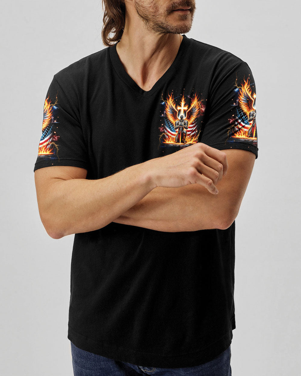 Forgiven Warrior Wings Men's All Over Print Shirt  - Tlnt0703254