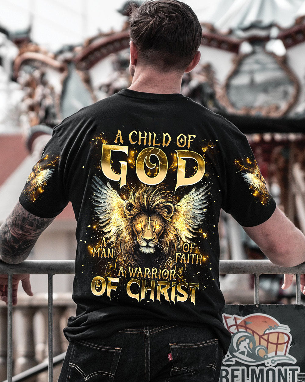 A Warrior Of Christ Lion Wings Men's All Over Print Shirt - Tlnt1004252
