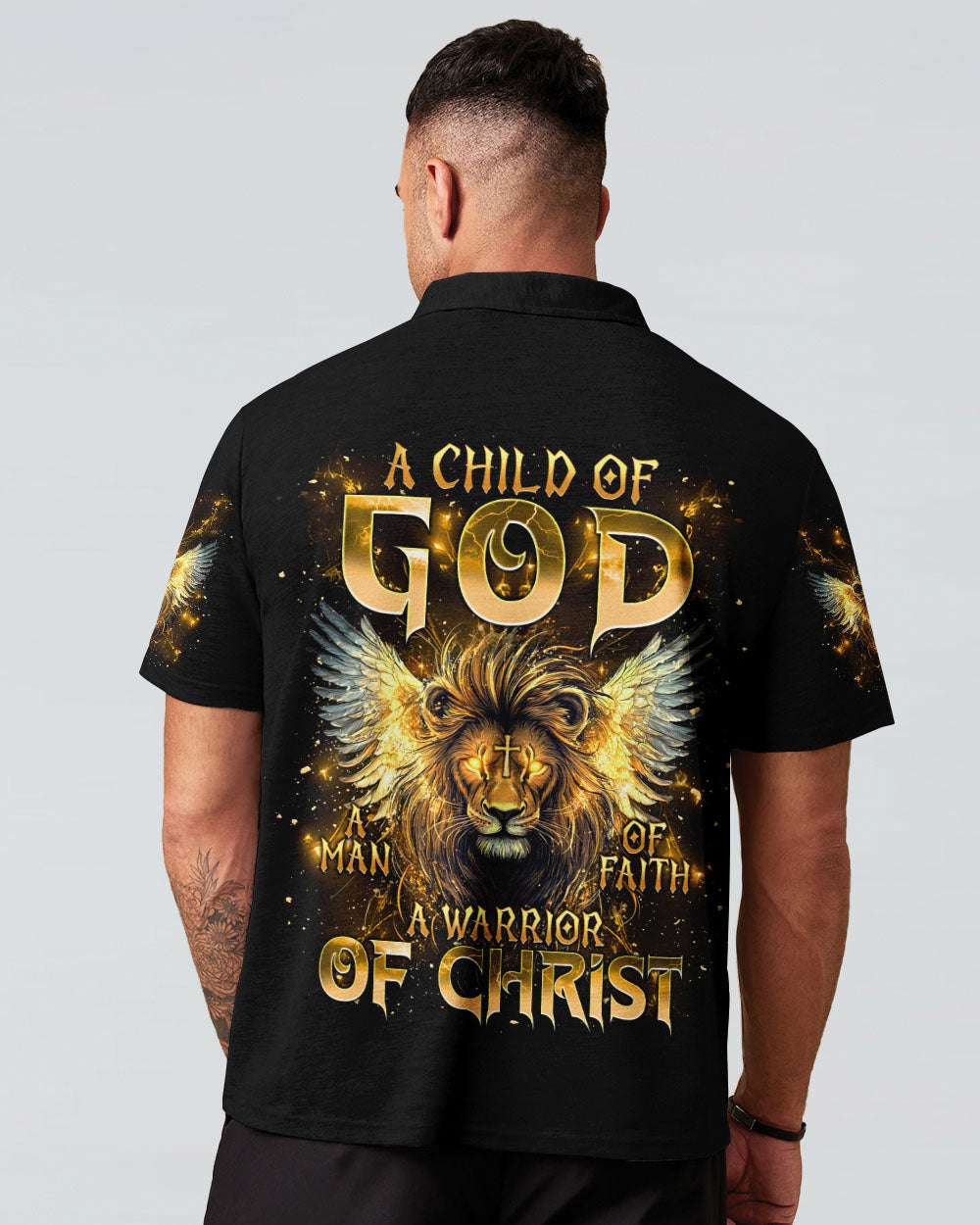 A Warrior Of Christ Lion Wings Men's All Over Print Shirt - Tlnt1004252