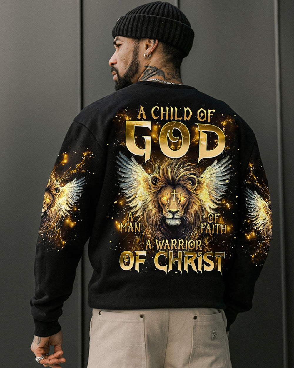 A Warrior Of Christ Lion Wings Men's All Over Print Shirt - Tlnt1004252