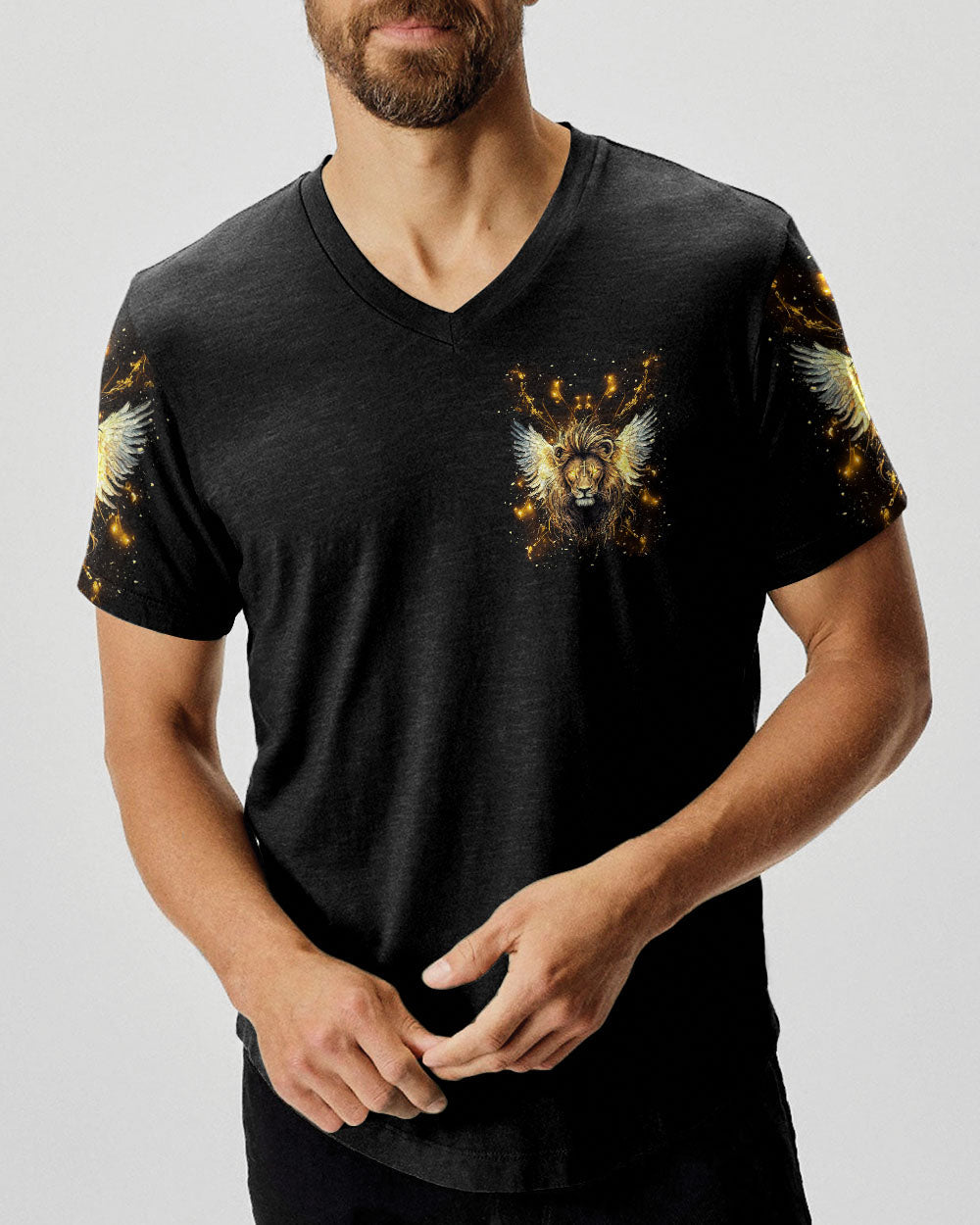 A Warrior Of Christ Lion Wings Men's All Over Print Shirt - Tlnt1004252