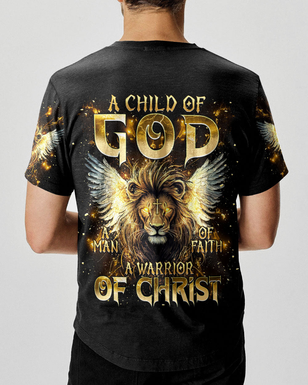 A Warrior Of Christ Lion Wings Men's All Over Print Shirt - Tlnt1004252