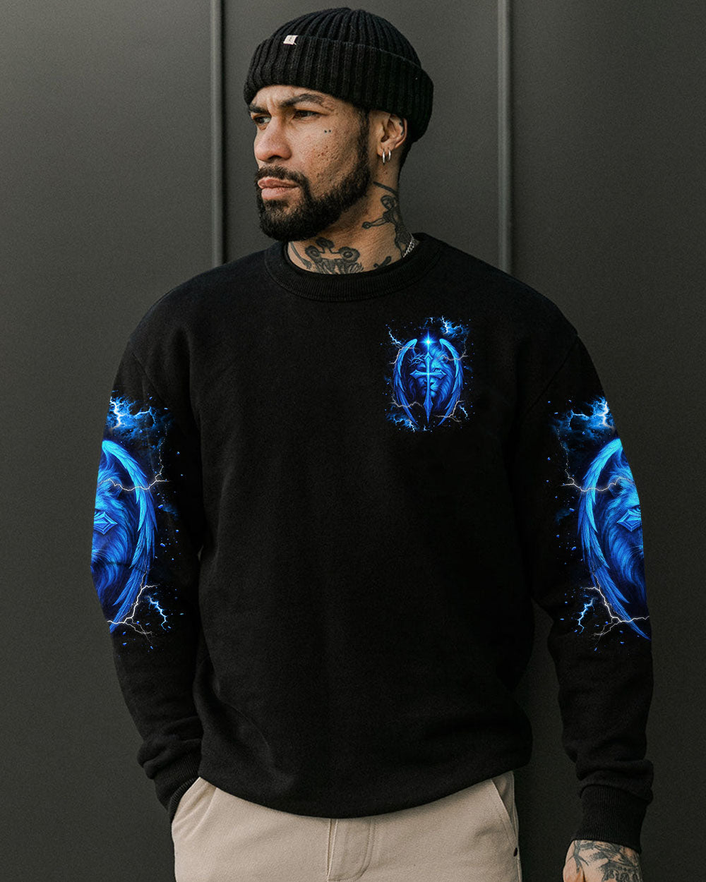 I Can Do All Things Cross Lion Wings Men's All Over Print Shirt  - Tlnt1404252