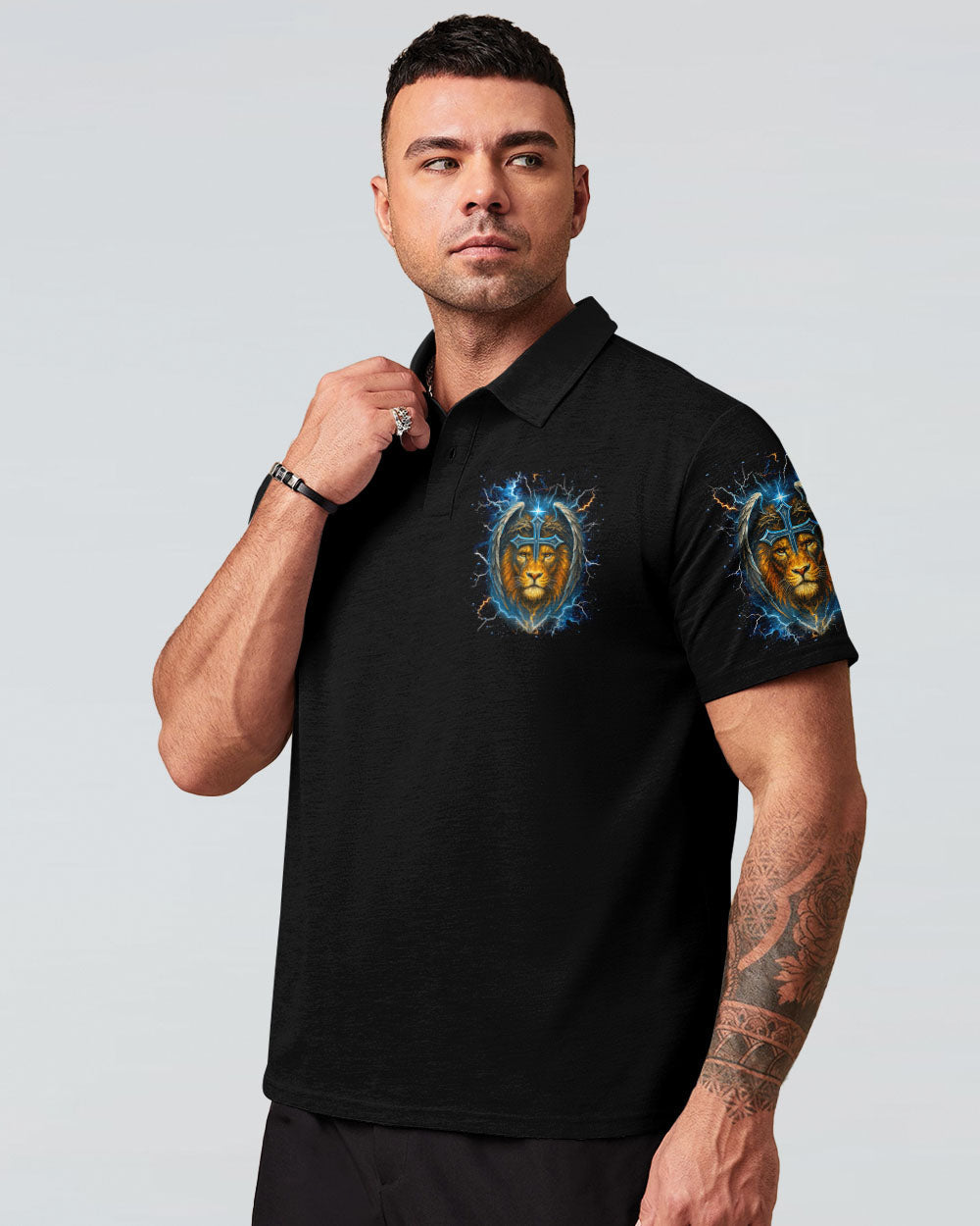 He Brought Me Out Of Darkness Lion Wings Men's All Over Print Shirt   - Tlnt1704254