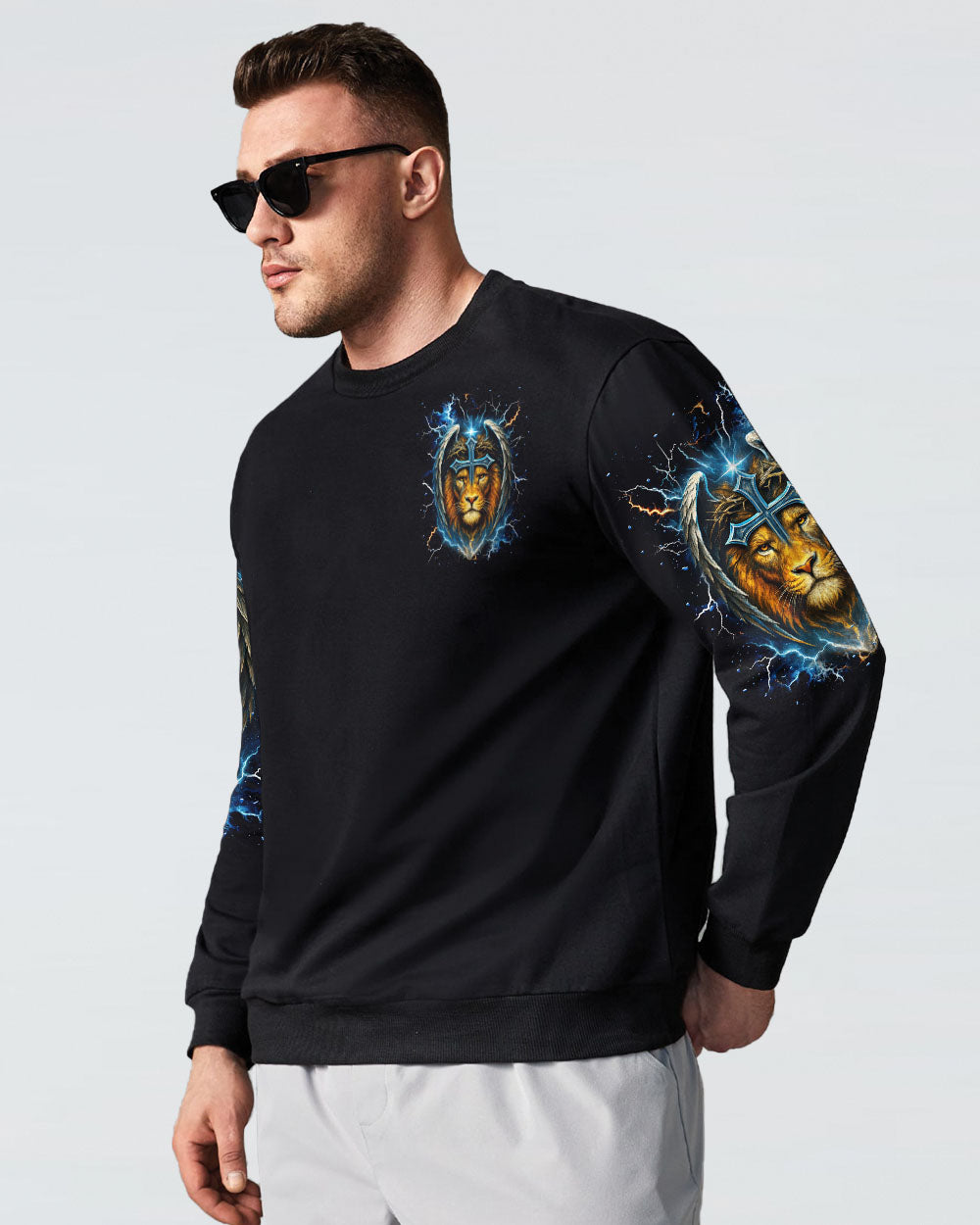 He Brought Me Out Of Darkness Lion Wings Men's All Over Print Shirt   - Tlnt1704254