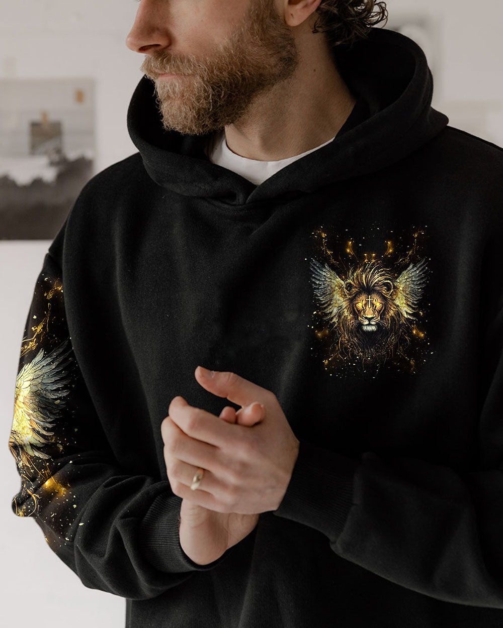 I Can Do All Things Lion Wings Men's All Over Print Shirt  - Tlnt2603252