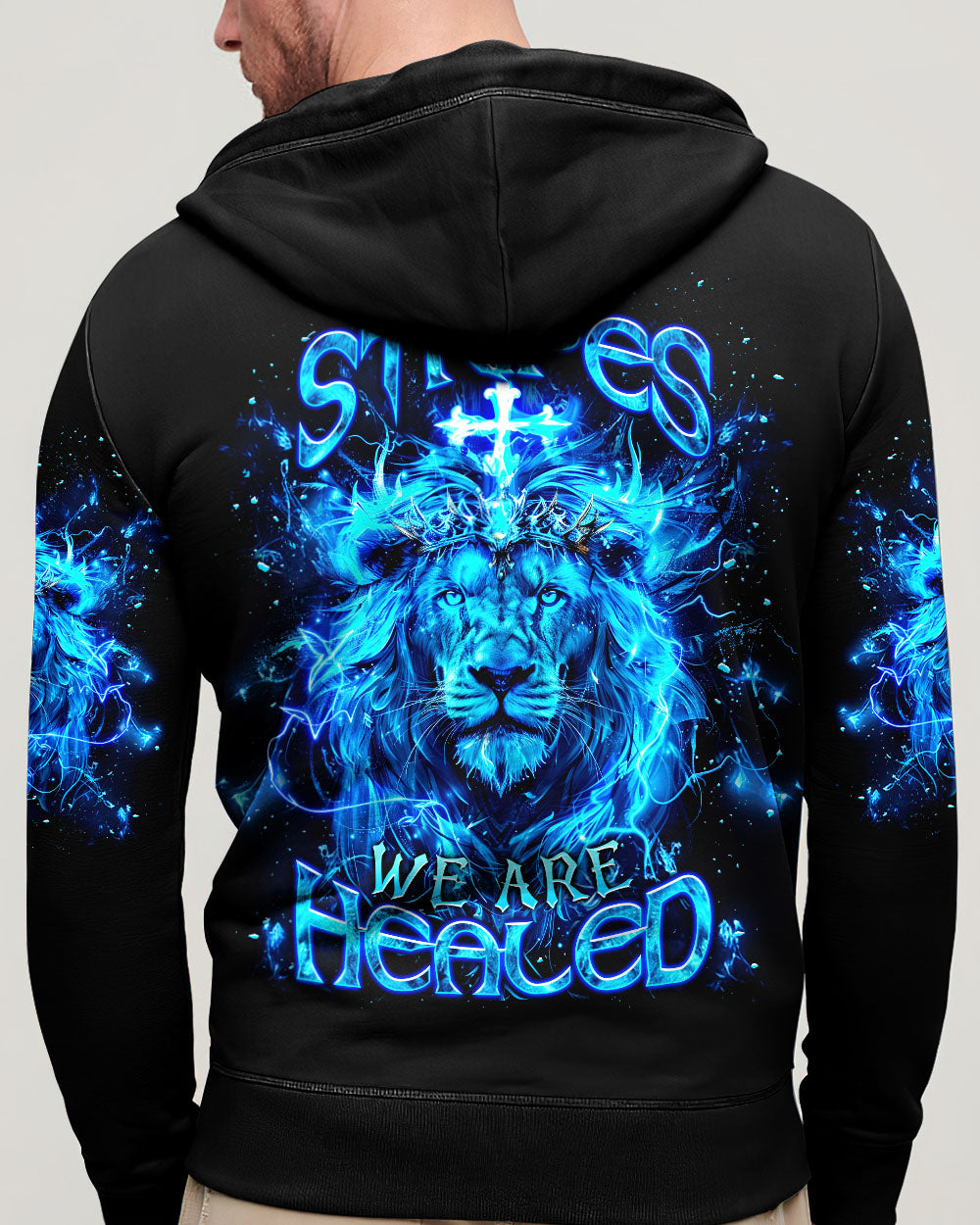 By His Stripes We Are Healed Lion Men's All Over Print Shirt  - Tlnt2803252