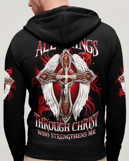 I Can Do All Things Cross Wings Men's All Over Print Shirt  - Tlnz1504253