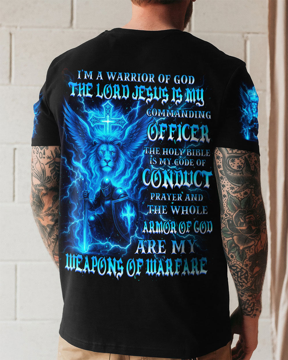 I'm A Warrior Of God Men's All Over Print Shirt  - Tlnz1706252
