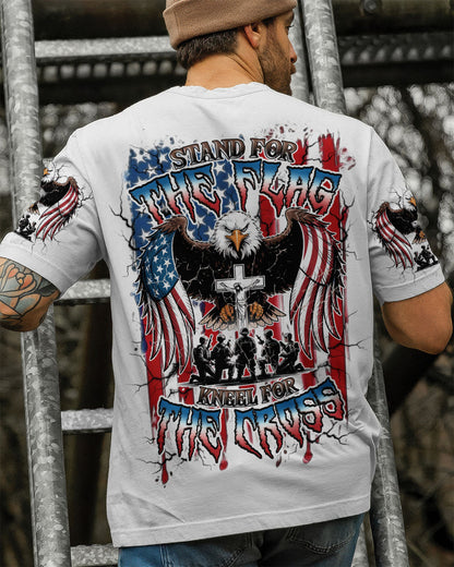 Stand For The Flag Kneel For The Cross Men's All Over Print Shirt - Tlnz2006253