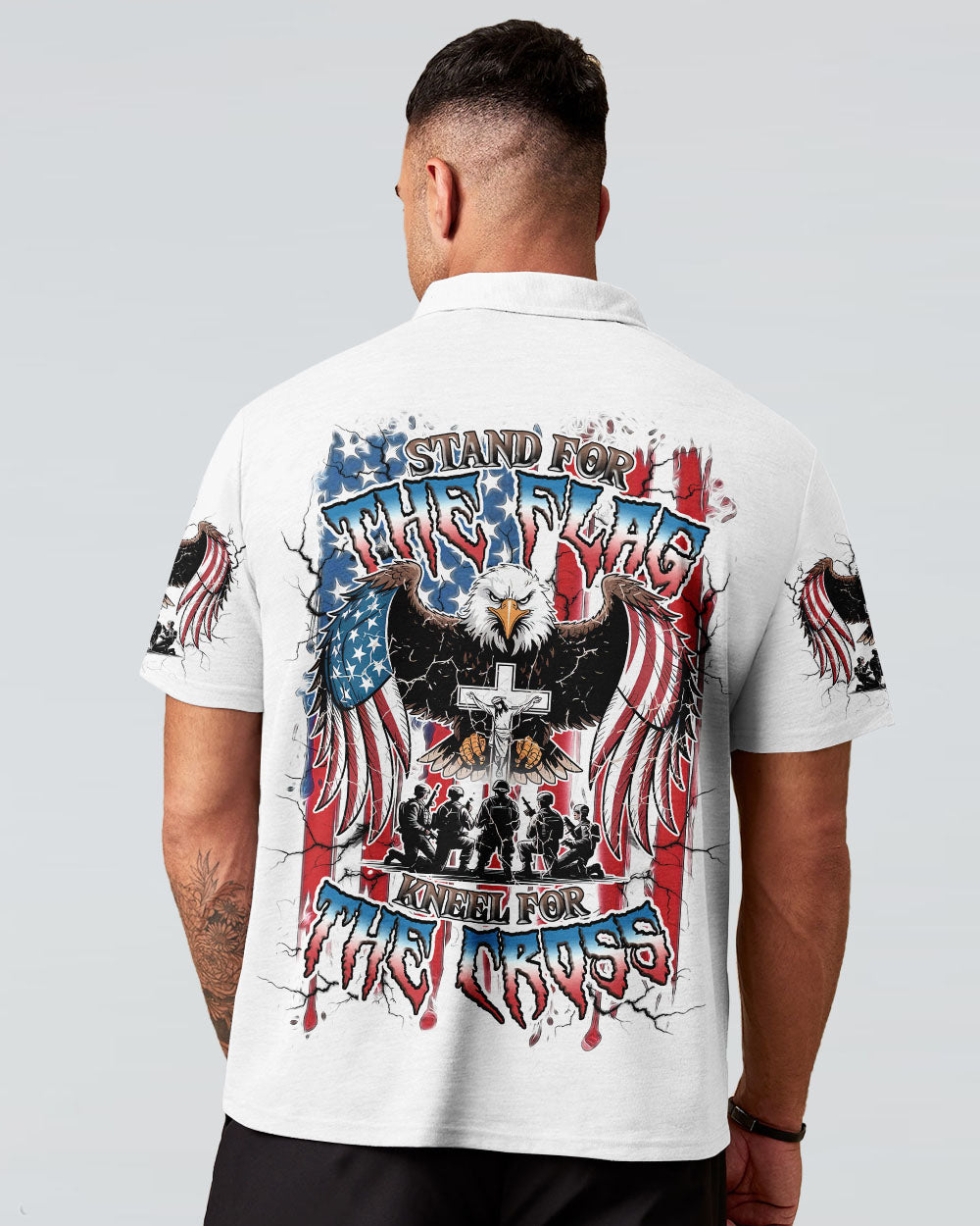 Stand For The Flag Kneel For The Cross Men's All Over Print Shirt - Tlnz2006253