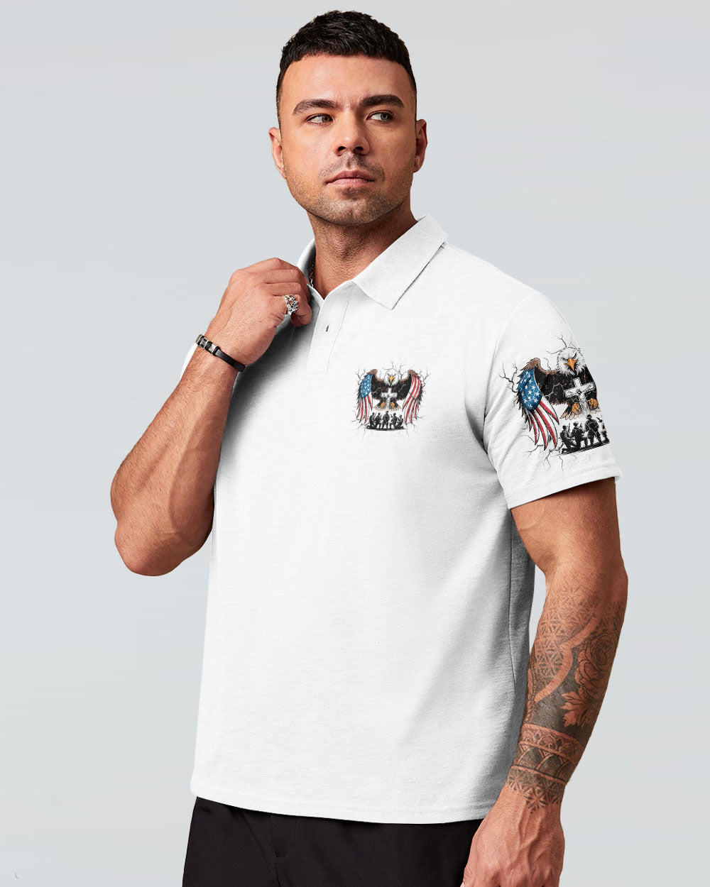 Stand For The Flag Kneel For The Cross Men's All Over Print Shirt - Tlnz2006253