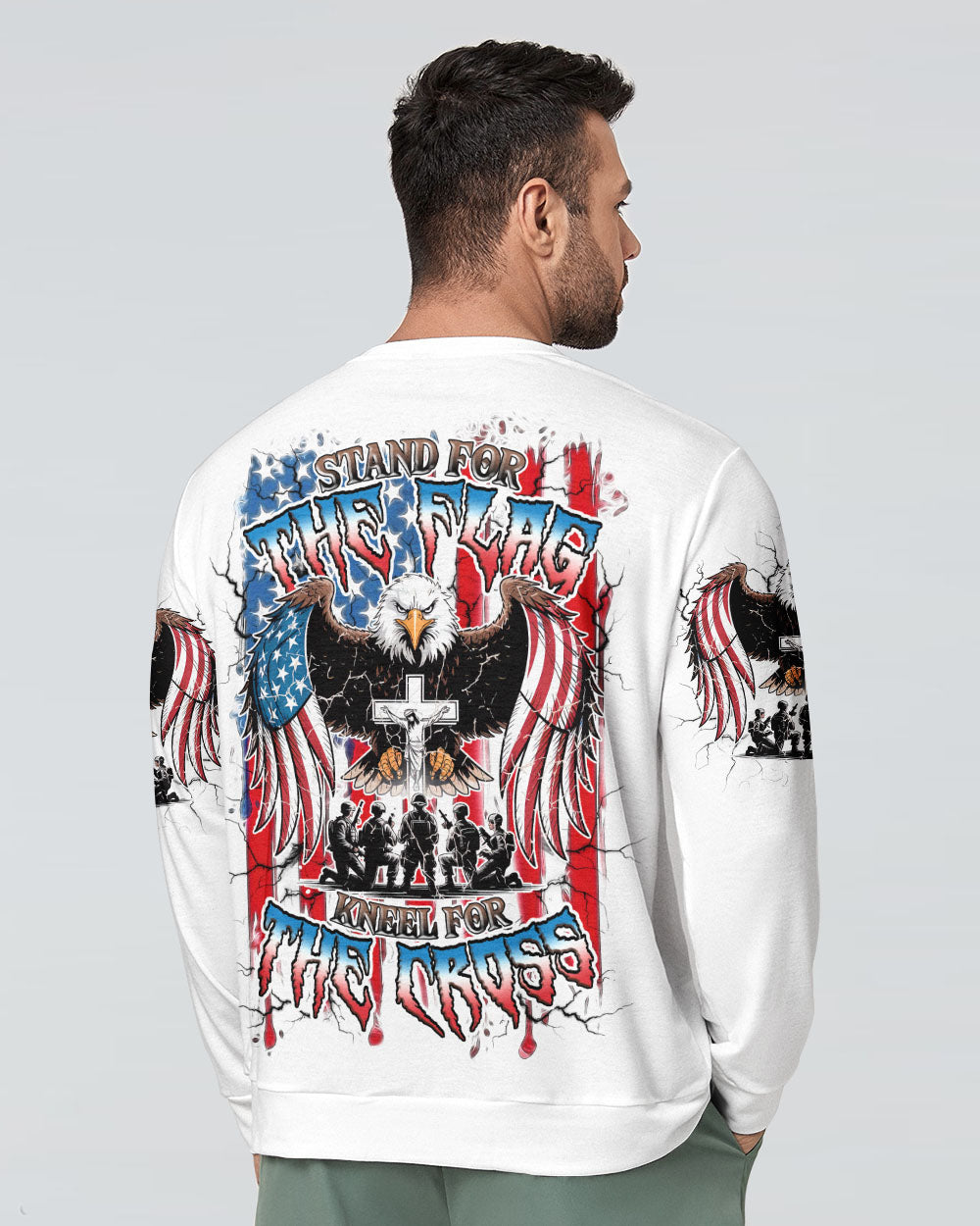 Stand For The Flag Kneel For The Cross Men's All Over Print Shirt - Tlnz2006253