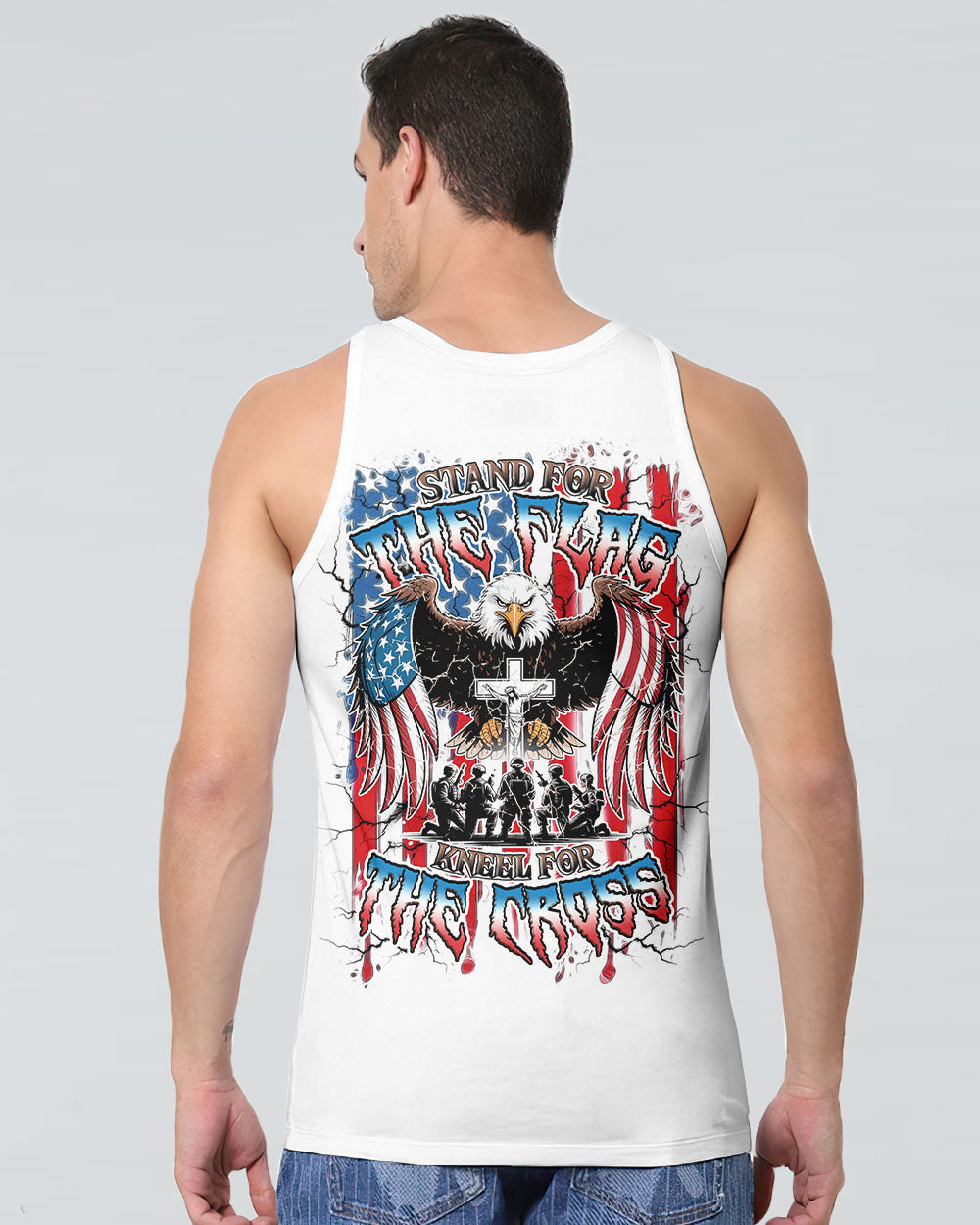 Stand For The Flag Kneel For The Cross Men's All Over Print Shirt - Tlnz2006253