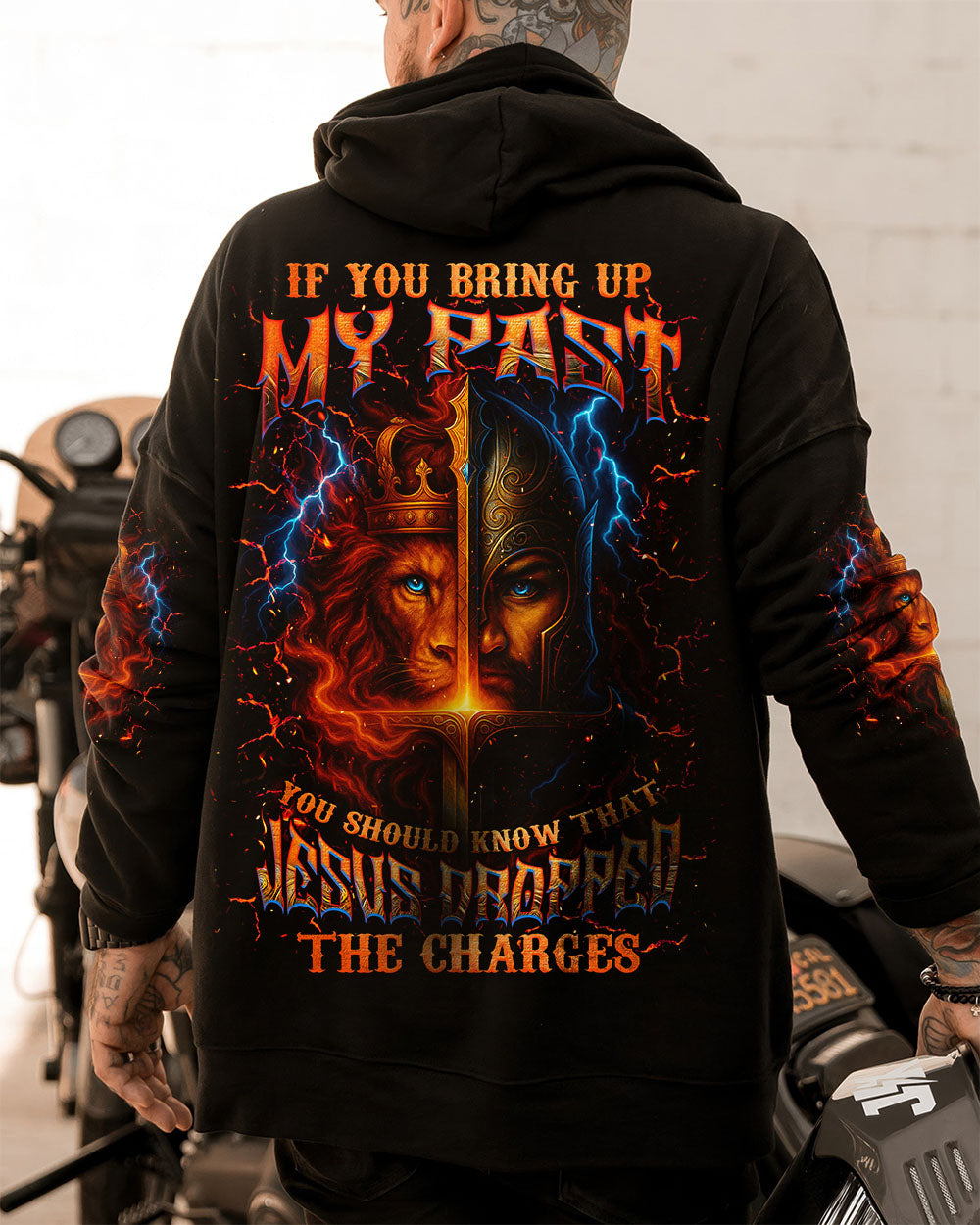 Jesus Dropped The Charges Lion Warrior Men's All Over Print Shirt - Tlnz2406253