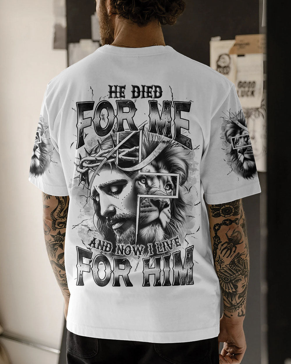 He Died For Me Lion Men's All Over Print Shirt  - Tltr2205255