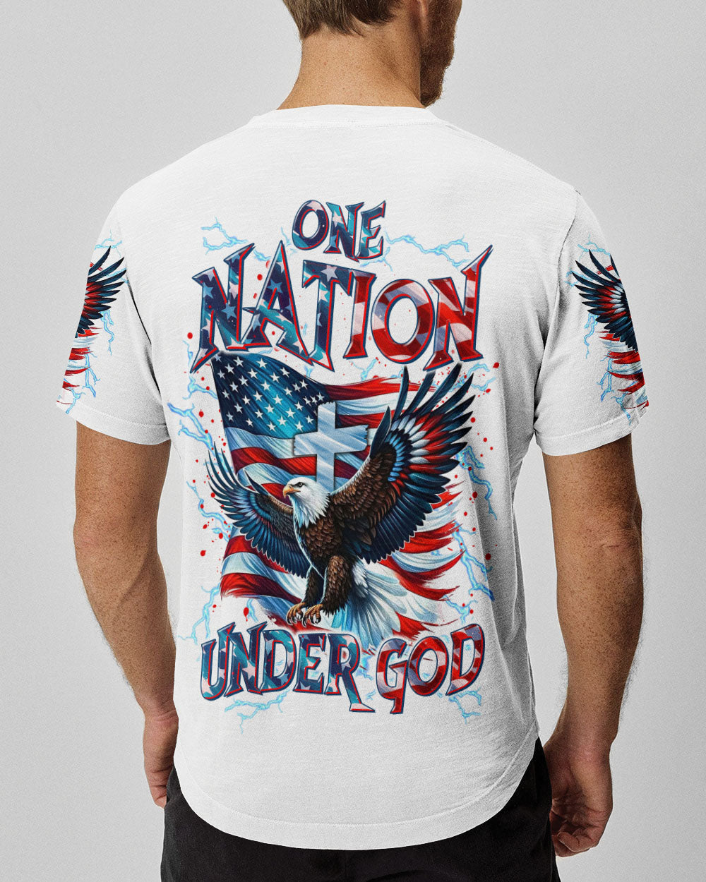 One Nation Under God Eagle Men's All Over Print Shirt  - Tltr3005252