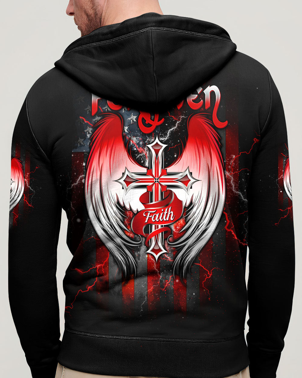 Forgiven Cross Wings Men's All Over Print Shirt  - Tltw1803255
