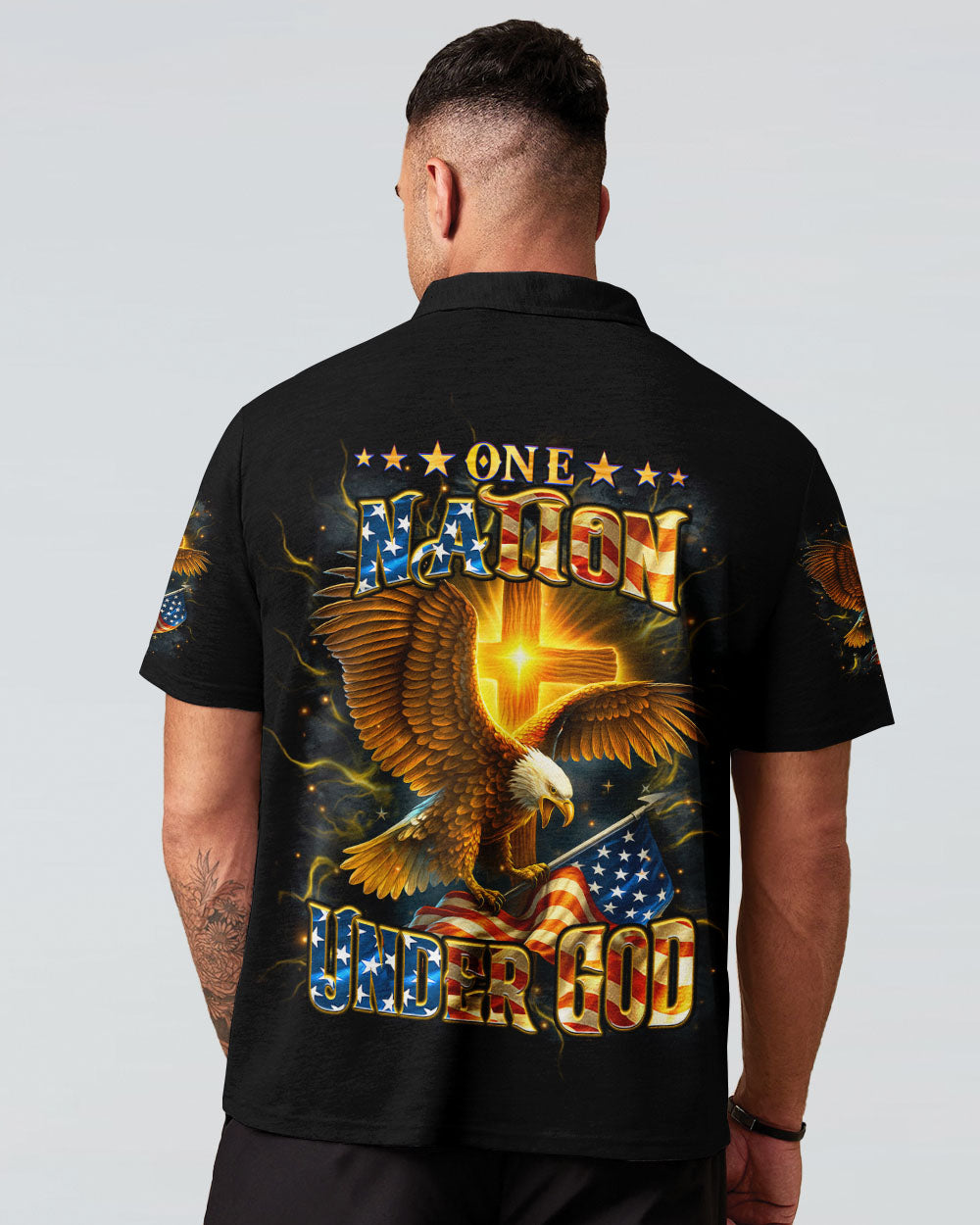 One Nation Under God Warrior Men's All Over Print Shirt - Yhhn1106252