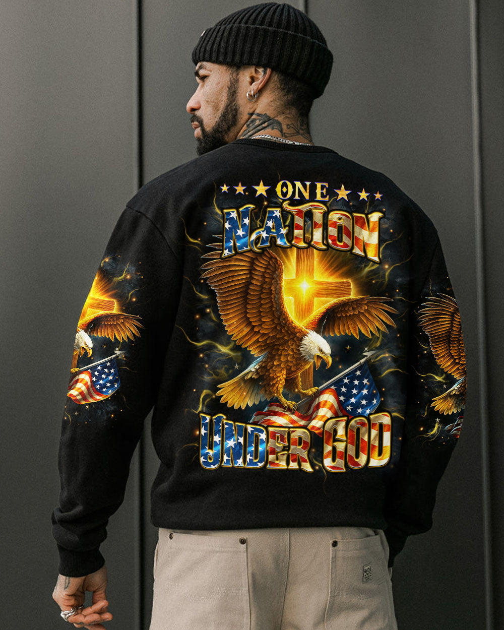 One Nation Under God Warrior Men's All Over Print Shirt - Yhhn1106252