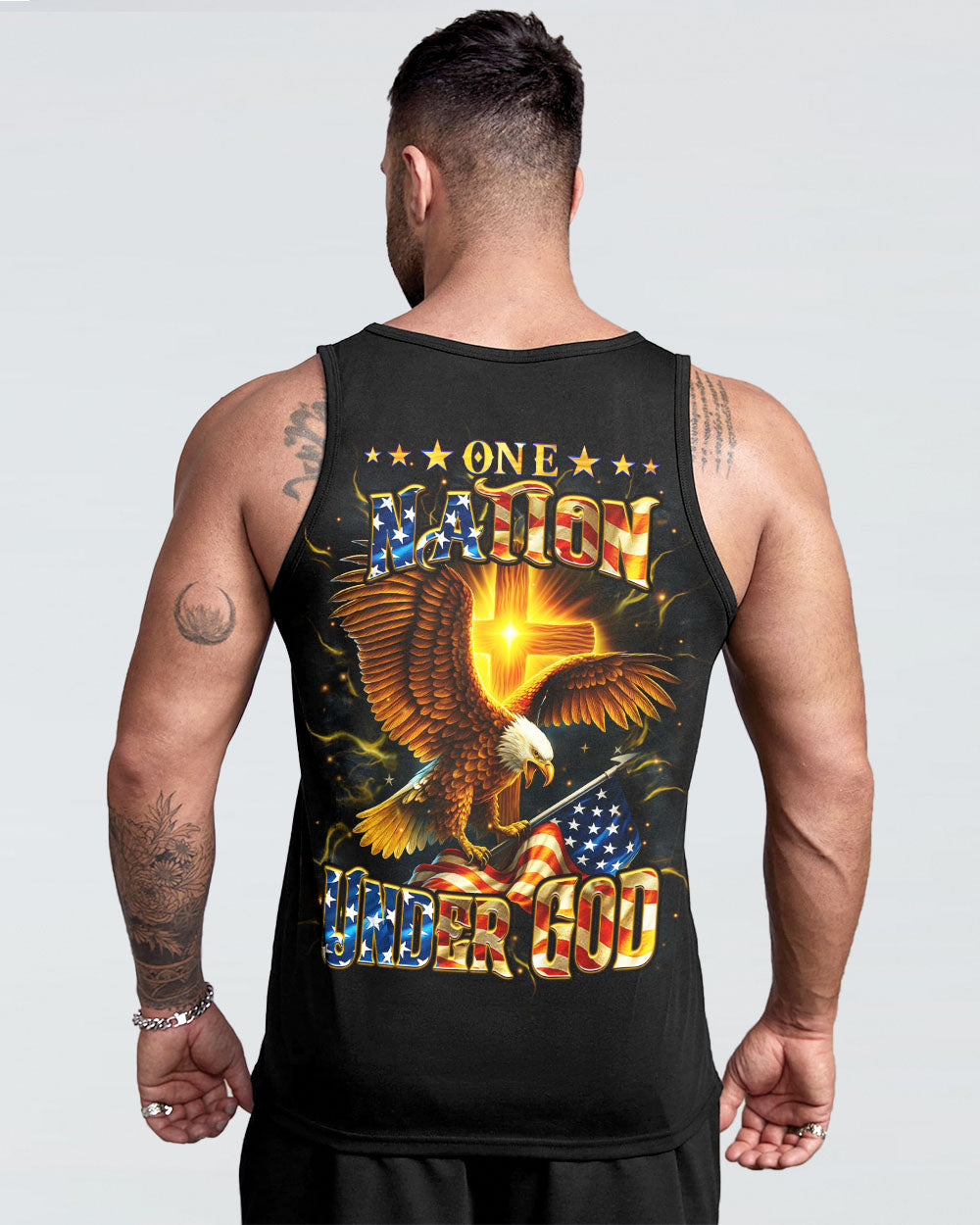 One Nation Under God Warrior Men's All Over Print Shirt - Yhhn1106252