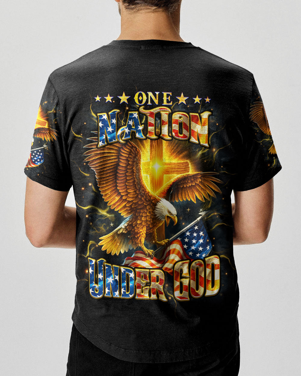 One Nation Under God Warrior Men's All Over Print Shirt - Yhhn1106252