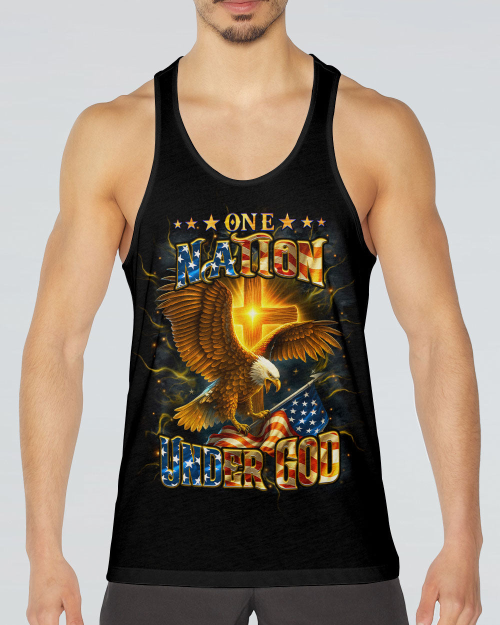 One Nation Under God Warrior Men's All Over Print Shirt - Yhhn1106252
