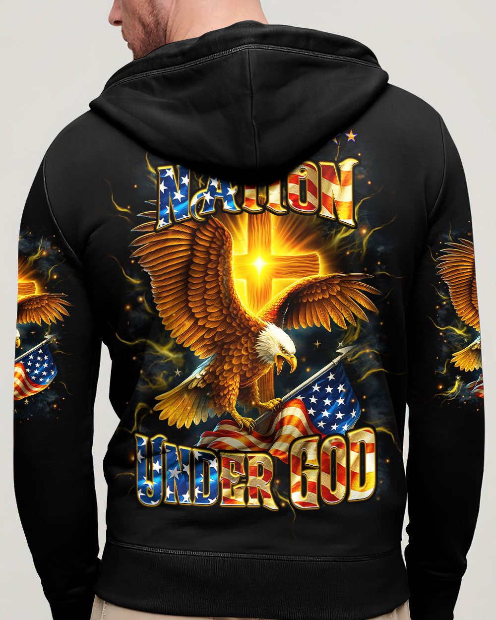 One Nation Under God Warrior Men's All Over Print Shirt - Yhhn1106252