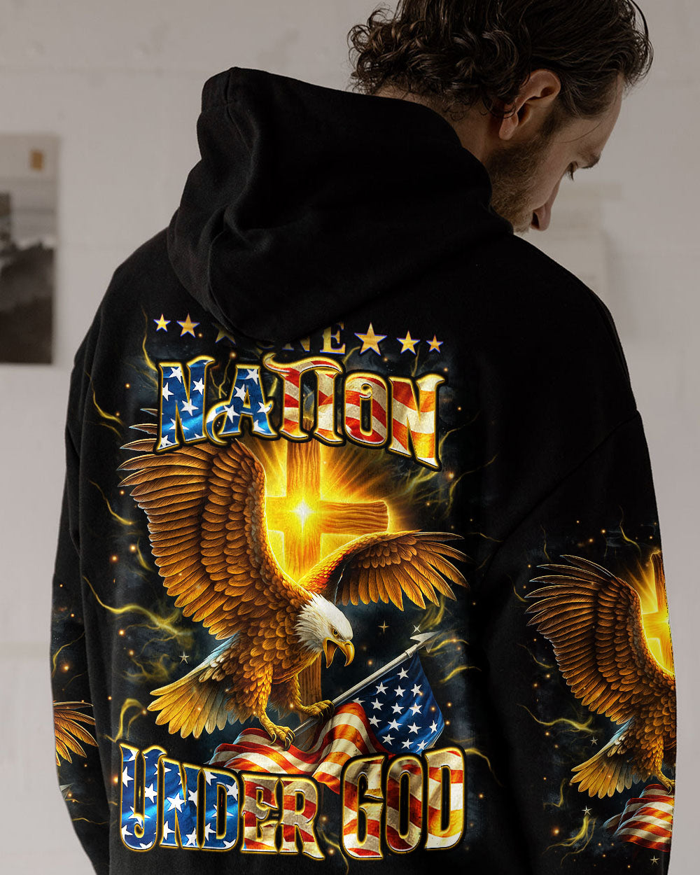One Nation Under God Warrior Men's All Over Print Shirt - Yhhn1106252