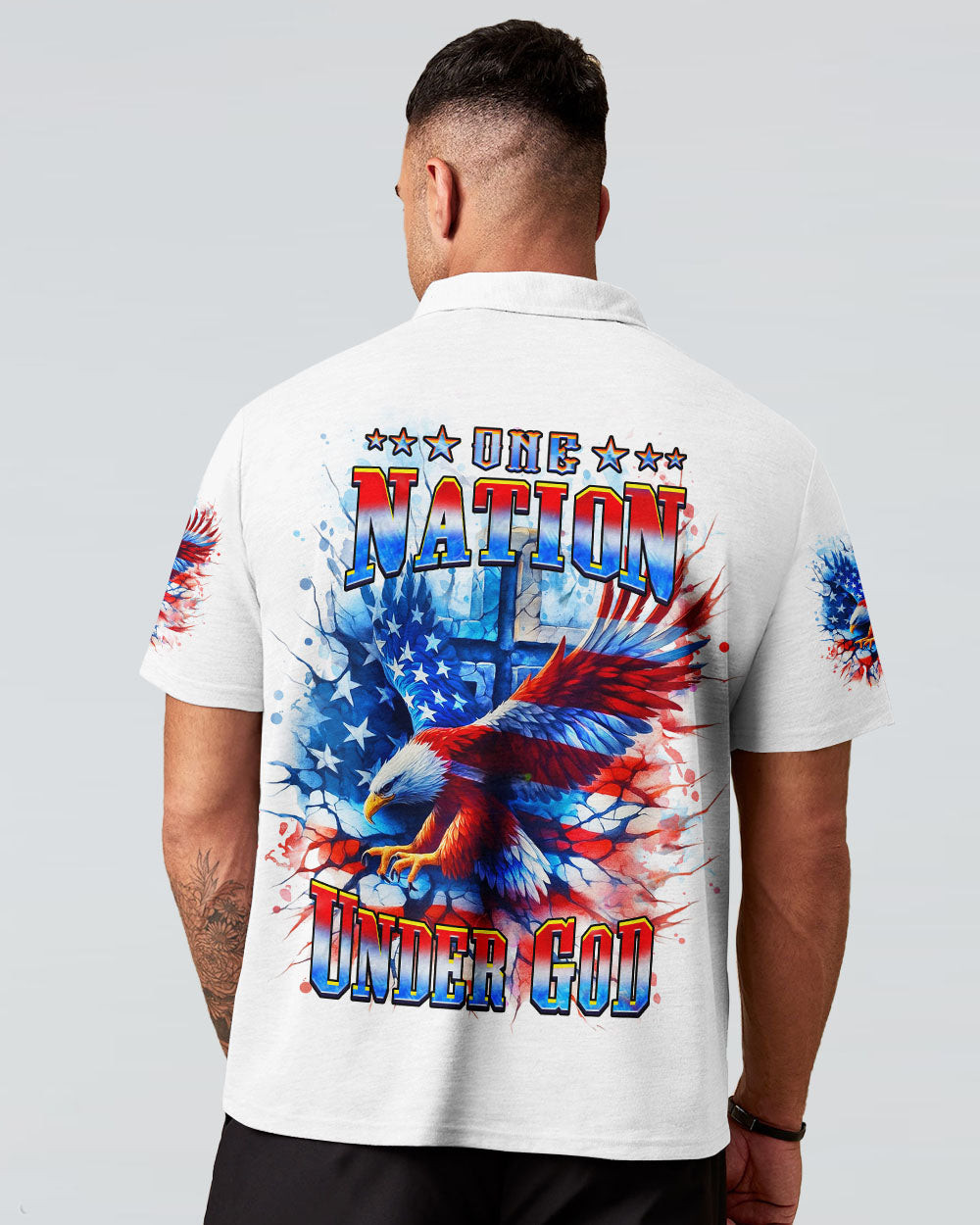 One Nation Under God Warrior Men's All Over Print Shirt - Yhhn1206253