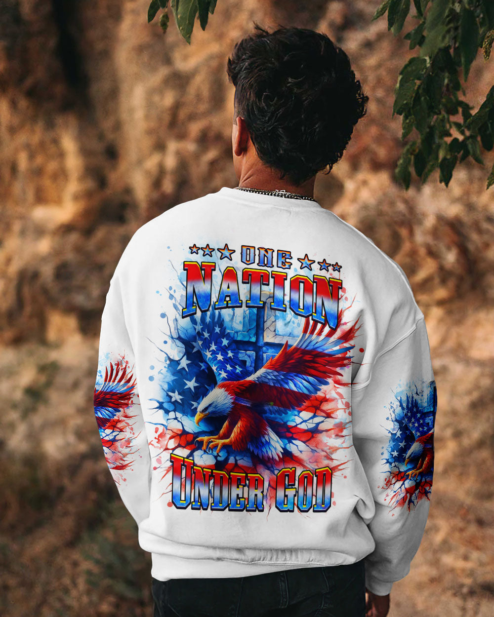One Nation Under God Warrior Men's All Over Print Shirt - Yhhn1206253