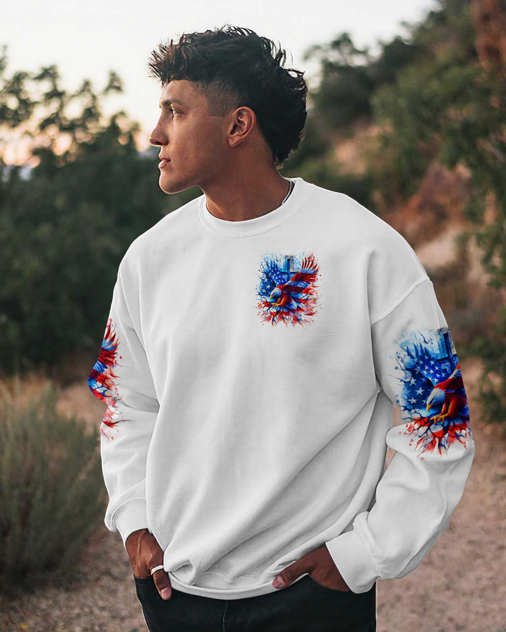 One Nation Under God Warrior Men's All Over Print Shirt - Yhhn1206253
