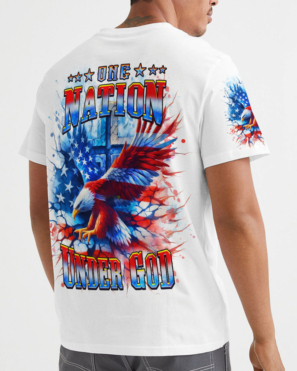 One Nation Under God Warrior Men's All Over Print Shirt - Yhhn1206253