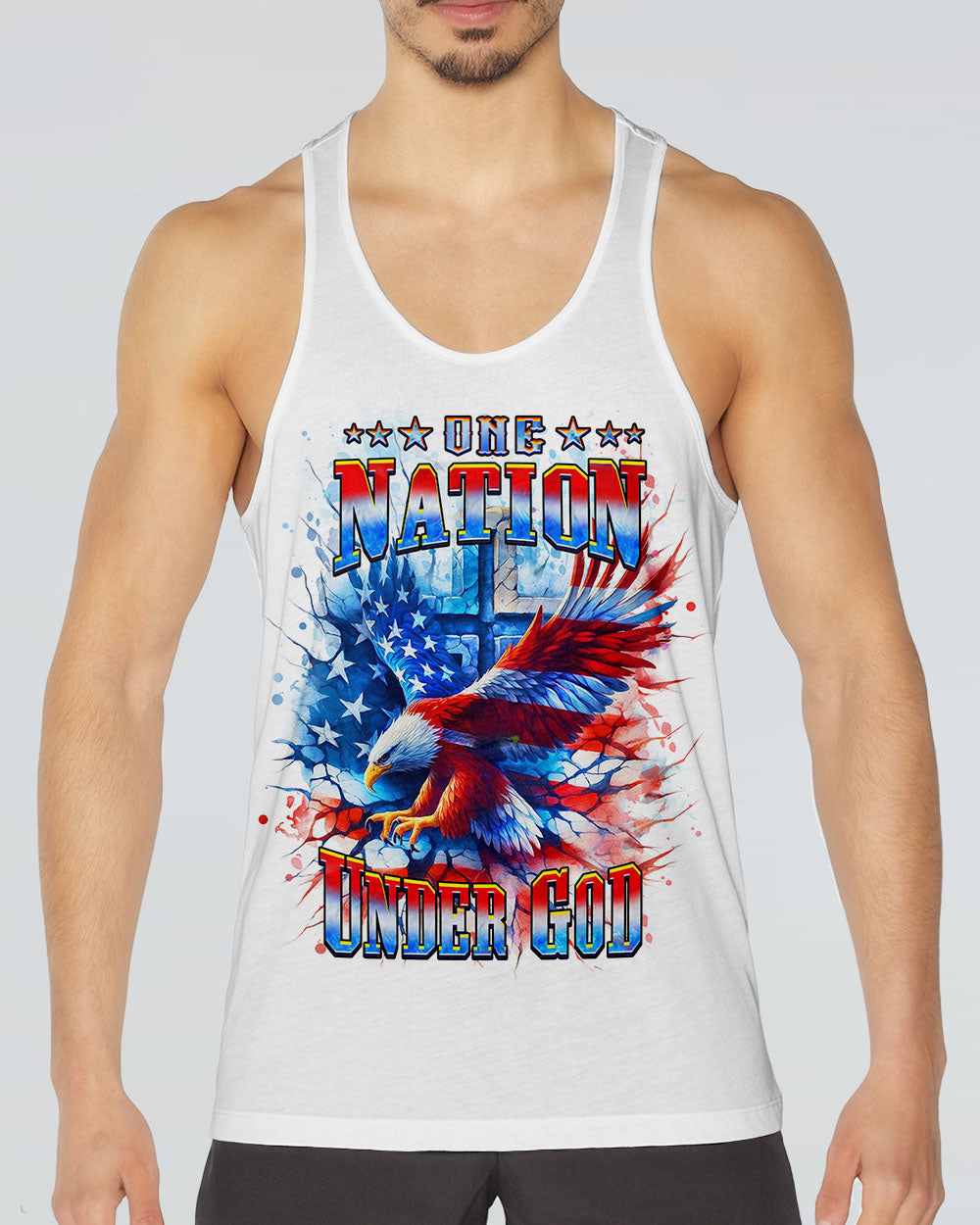 One Nation Under God Warrior Men's All Over Print Shirt - Yhhn1206253