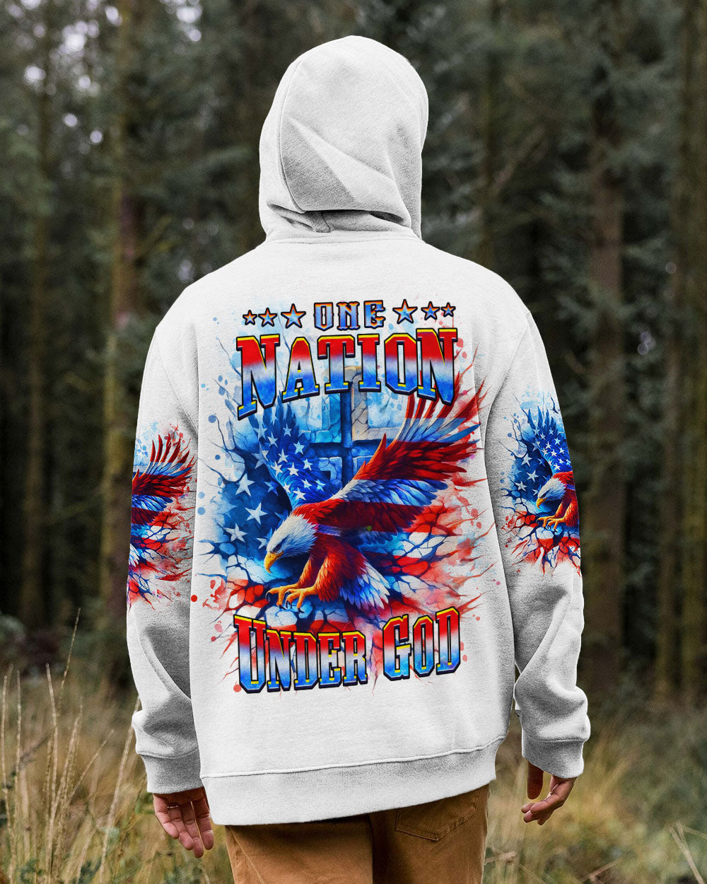 One Nation Under God Warrior Men's All Over Print Shirt - Yhhn1206253