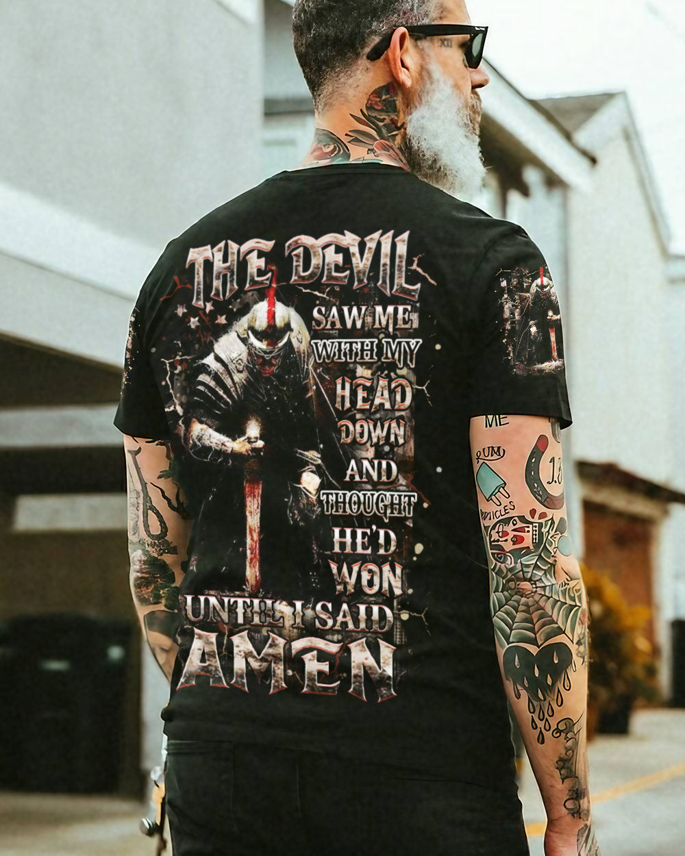 The Devil Saw Me With My Head Down Warrior Men's All Over Print Shirt - Yhhn1403253