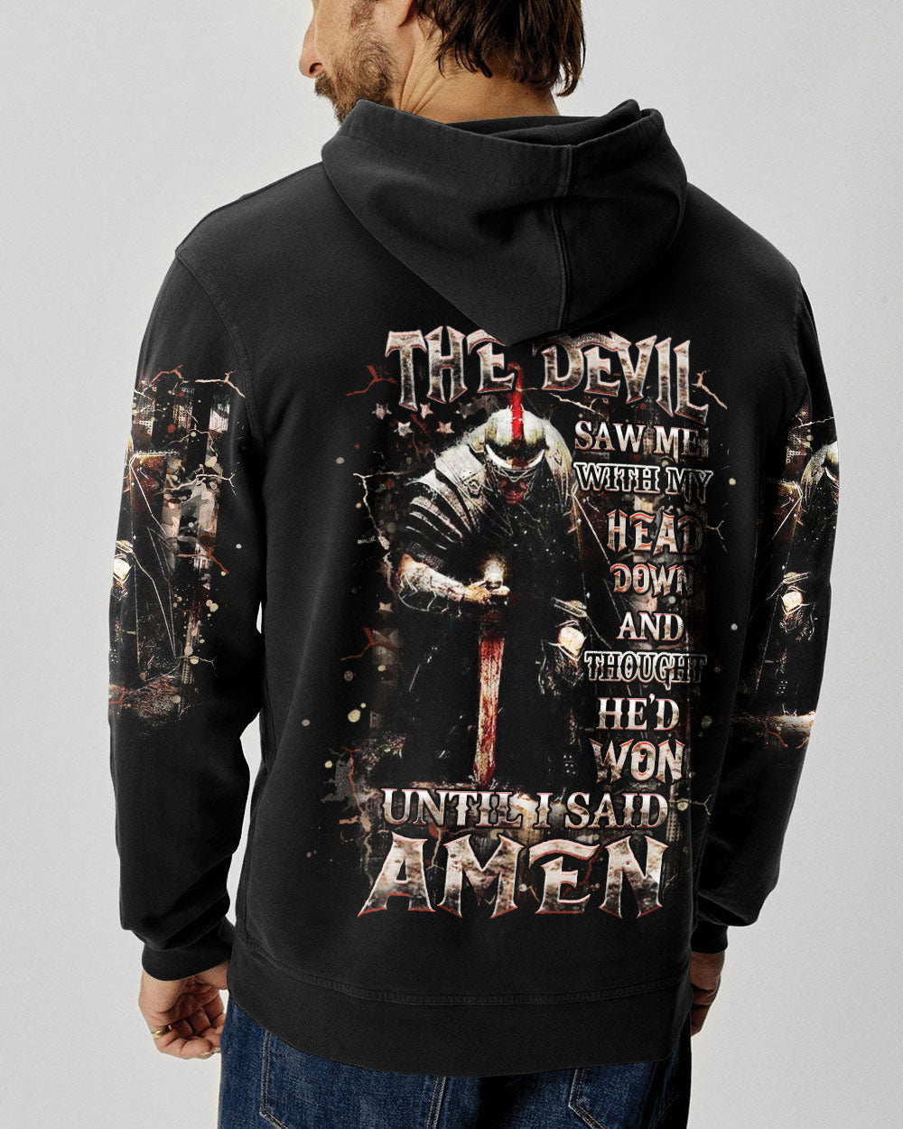 The Devil Saw Me With My Head Down Warrior Men's All Over Print Shirt - Yhhn1403253