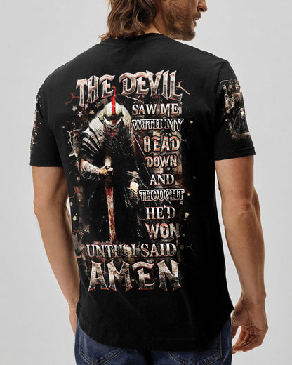 The Devil Saw Me With My Head Down Warrior Men's All Over Print Shirt - Yhhn1403253