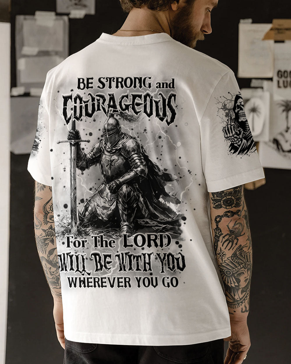 Be Strong And Courageous Men's All Over Print Shirt - Yhhn1703254