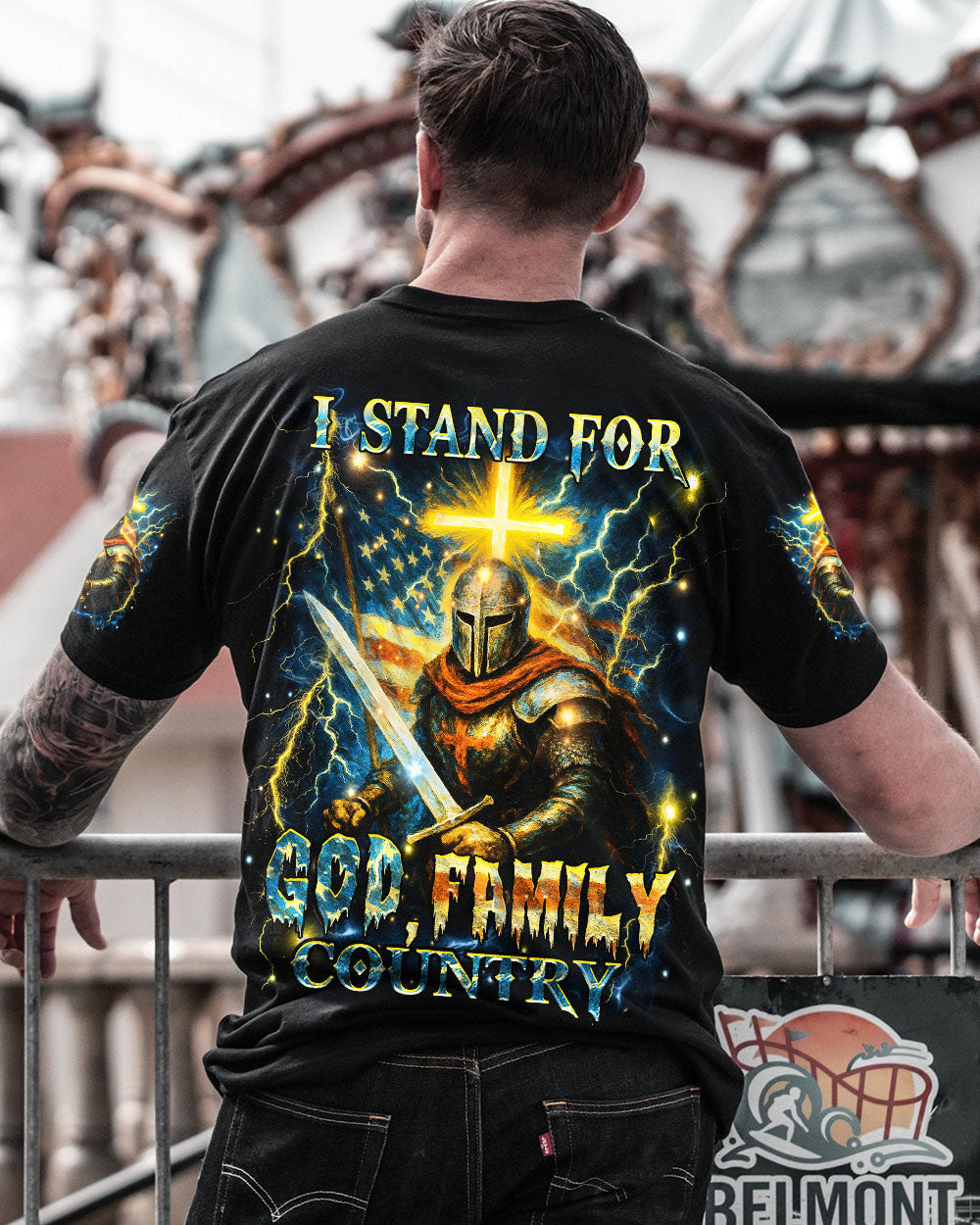 I Stand For God Family Country Men's All Over Print Shirt - Yhhn1704254