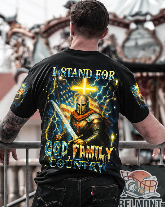 I Stand For God Family Country Men's All Over Print Shirt - Yhhn1704254