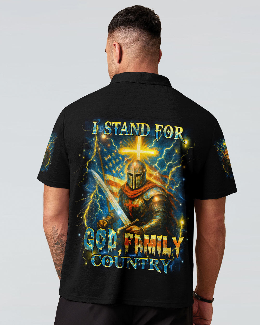 I Stand For God Family Country Men's All Over Print Shirt - Yhhn1704254